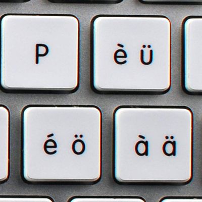 4Keyboard MAC NS Swiss Non-Transparent Keyboard Stickers White Background for Desktop, Laptop and Notebook