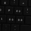 4Keyboard MAC NS Swiss Non-Transparent Keyboard Stickers Black Background for Desktop, Laptop and Notebook view 1