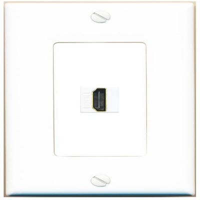 RiteAV - 1 Port HDMI 2.0 Decorative Wall Plate (White)