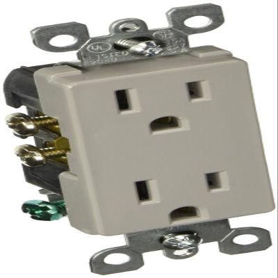 Leviton R54-5325-Gs 15a 125v Gray Decora Duplex Receptacle
