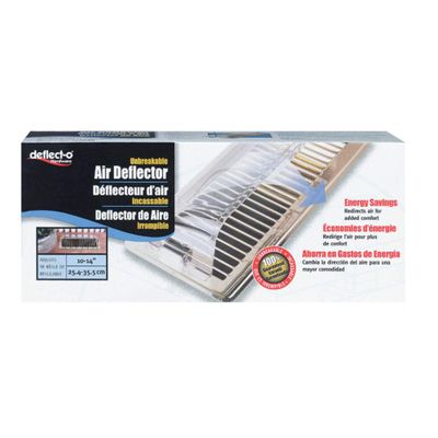 Deflect-O 3 in. H x 14 in. W 1-Way Gold Plastic Air Deflector - Case of: 1;