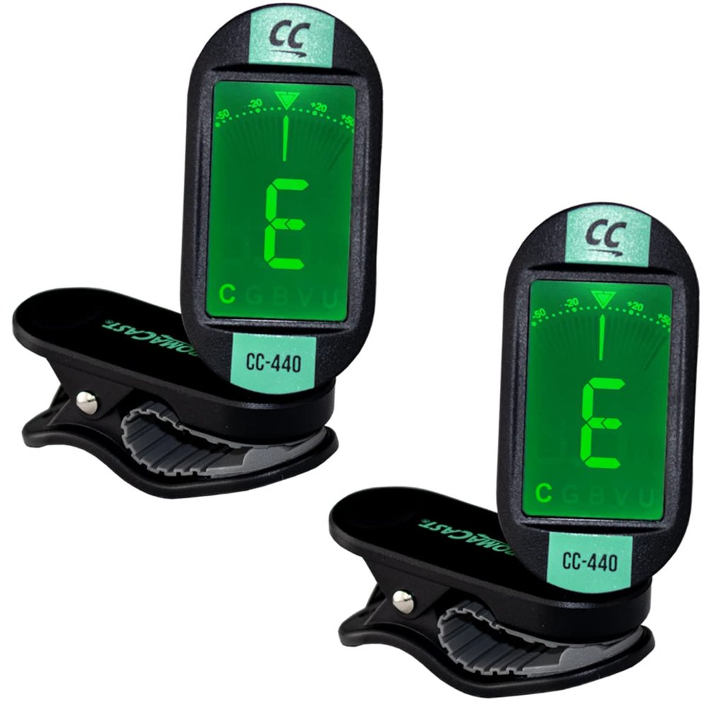 ChromaCast CC-440 Clip On Chromatic Tuner, Surf Green, Pack of 2