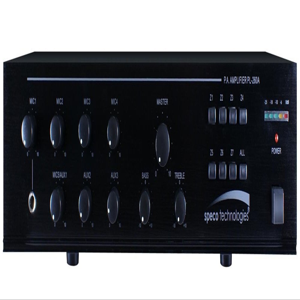 Speco PL260A Seven Zone 260 Watt Commercial Amplifier