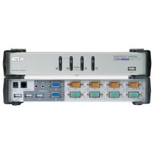 ATEN Technologies CS1744 4PORT USB KVM Switch Dual-View W/Audio Peripheral Sharing