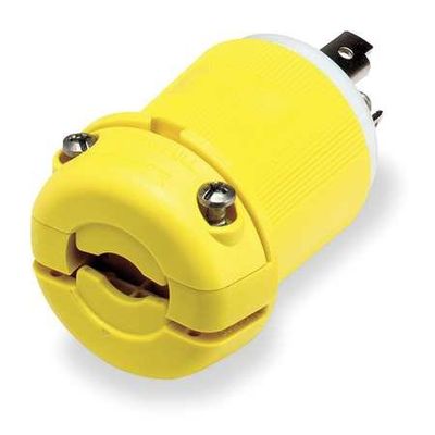 20A Marine Twist-Lock Plug 2P 3W 125VAC L5-20P YL