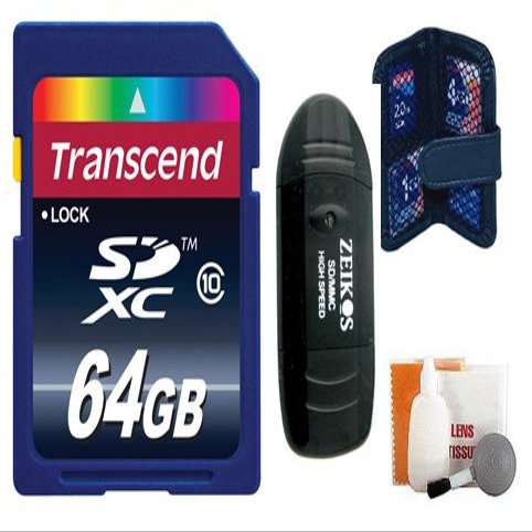 64 GB Secure Digital (SDXC) Class 10 Memory Card + Accessory Kit