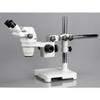 AmScope ZM-3BY-FOR Professional Binocular Stereo Zoom Microscope, EW10x Eyepieces, 6.7X-90X Magnification, 0.67X-4.5X Zoom Objective, Fiber-Optic Ring Light, Single-Arm Boom Stand, 110V-120V, Includes 2.0X Barlow Lens view 2
