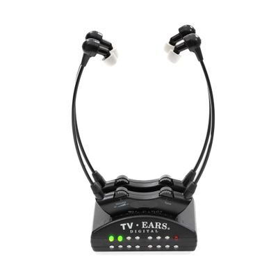 TV  EARS 5.0 Dual Digital Wireless Headset System for Watching, Includes 2 Headsets & RF Transmitter Compatible with Most TV Brands, Ideal for Seniors & with Hearing Difficulties