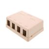 Networx 4-Port Ethernet Keystone Jack Surface Mount Box, Unloaded, Ivory view 1