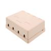 Networx 4-Port Ethernet Keystone Jack Surface Mount Box, Unloaded, Ivory view 3