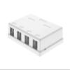 Networx 4-Port Ethernet Keystone Jack Surface Mount Box, Unloaded, White view 1