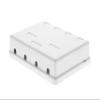 Networx 4-Port Ethernet Keystone Jack Surface Mount Box, Unloaded, White view 3