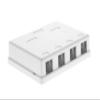 Networx 4-Port Ethernet Keystone Jack Surface Mount Box, Unloaded, White view 4