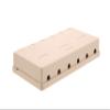 Networx 6-Port Ethernet Keystone Jack Surface Mount Box, Unloaded, Ivory view 2