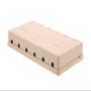Networx 6-Port Ethernet Keystone Jack Surface Mount Box, Unloaded, Ivory view 3