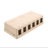 Networx 6-Port Ethernet Keystone Jack Surface Mount Box, Unloaded, Ivory view 4