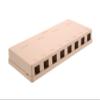 Networx 8-Port Ethernet Keystone Jack Surface Mount Box, Unloaded, Ivory view 4