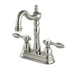Kingston Brass KB1498TAL Tudor 4 Inch Center Bar Faucet Without Drain, 4-3/4 inch in Spout Reach, Brushed Nickel view 1