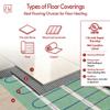 WarmlyYours 24sqft 120V Radiant Floor Heating Roll, 3 ft Wide Cut-and-Turn view 2