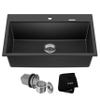 KRAUS Black Onyx 31 in Drop In Granite Kitchen Sink KGD-412B view 1