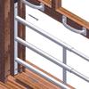 Segal S 4768 Carbon Steel Fixed 4-Bar Window Grill for Home Security and Child Safety, 21-1/4 In., White Black (1 Set) view 2