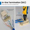 ICC 2-Port Surface Mount Box with 6P6C Voice Keystone Jacks, EZ IDC Telephone Jack Box for RJ11 and RJ12 Cabling, Ivory view 3