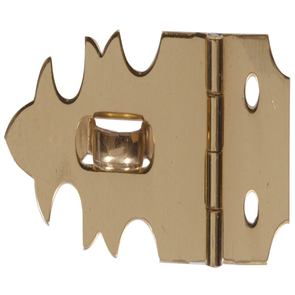 Hillman 851423 7/8-Inch x 1-5/16-Inch Solid Brass Decorative Catch, Bright, Brass Finish