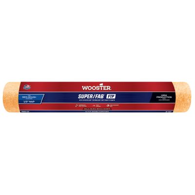 Wooster Brush RR924-18 Inch Super Fab FTP Roller Cover, 1/2-Inch Nap