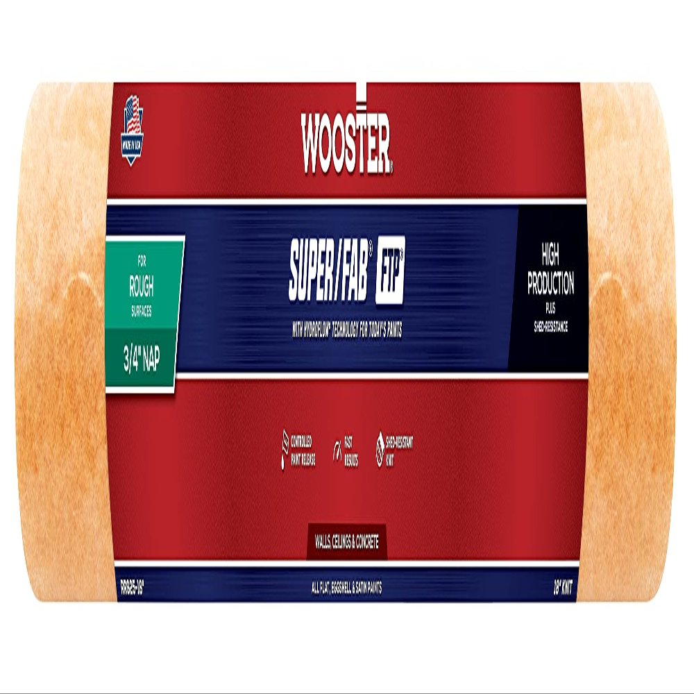 Wooster Brush RR925-18 Inch Super Fab FTP Roller Cover, 3/4-Inch Nap