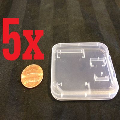 5x Plastic Transparent Clear Case Micro Sd Tf Card Box Protector 5pcs B11