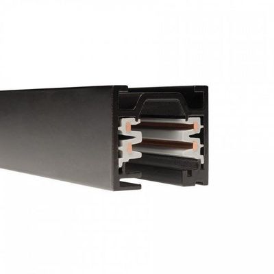 WAC Lighting WT4-RT-BK W Track W2 120V 2-Circuit Recessed Track, 4-Feet