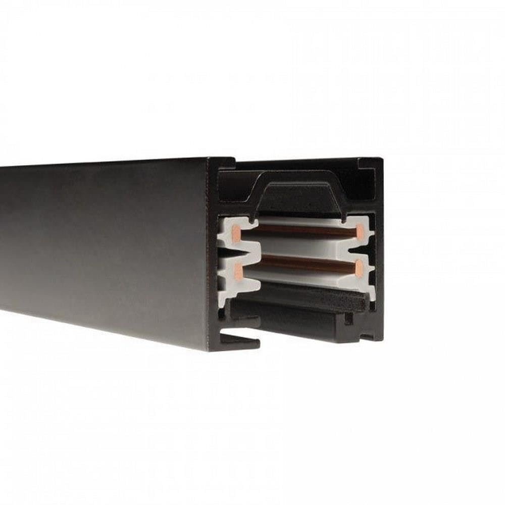 WAC Lighting WT4-RT-BK W Track W2 120V 2-Circuit Recessed Track, 4-Feet