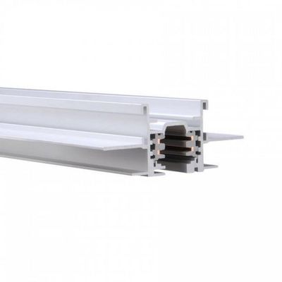 WAC Lighting WT4-RTL-WT W Track W2 120V 2-Circuit Recessed Track, 4-Feet