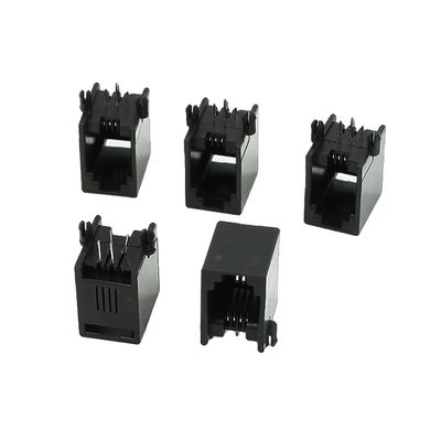 uxcell 5 Pcs RJ9 RJ10 RJ22 4P4C Handset Sockets Jacks 13 x 9.5 x 14mm