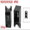 uxcell 5 Pcs RJ9 RJ10 RJ22 4P4C Handset Sockets Jacks 13 x 9.5 x 14mm view 2