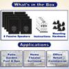 Acoustic Audio 151B Indoor Outdoor 2 Way Speakers 2400 Watt Black 4 Pair Pack 151B-4Pr view 4