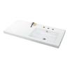 Tecla CO02011-Three Hole-637509873608 Quality Wall Mounted Washbasin, White view 1