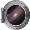 18" PortScape Milky Way Galaxy #1 Silver Porthole Wall Decal Removable Wall Sticker Galactic 3D Window Instant Space View Stars Solar System Astronomy NASA Kids Room Decor view 1