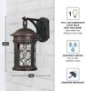 DESIGNERS FOUNTAIN Ellington Outdoor Light Fixture, 13 Inch Exterior Wall Lantern Sconce for Front Door, Patio and Porch, Mediterranean Patina, 31111-MP view 4