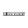 15 feet Surge Protector, Flat Rotating Plug, 6 Outlet, Gray Horizontal Outlets, Plastic, 15ft Power Cord, Surge Protector Multi Plug, CableWholesale view 2