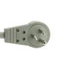 15 feet Surge Protector, Flat Rotating Plug, 6 Outlet, Gray Horizontal Outlets, Plastic, 15ft Power Cord, Surge Protector Multi Plug, CableWholesale view 4