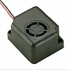 RSR ELECTRONICS INC Piezo Siren - 2 Tone, 8V to 16V, 100db Output, 1.9" x 1.5" x 0.9" - Black - Security Sirens