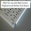 Wall Control KT-400-WRK B Slotted Tool Board Workstation Accessory Kit for Wall Control Pegboard Only, Black view 2