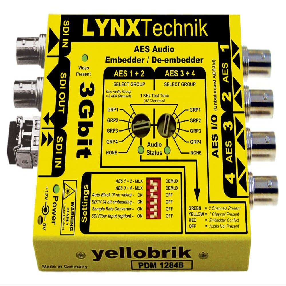 AES audio Embedder / De-embedder (unbalanced AES) (PDM 1284 B)
