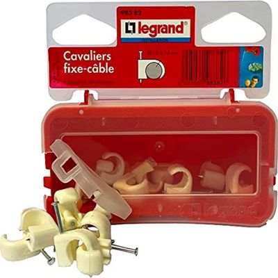 Legrand LEG98382 20 Flexible Cable Clips Multifix Cable Diameter 10 to 14 mm Grey