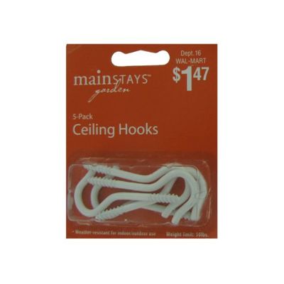 Ceiling hooks, pack of 5