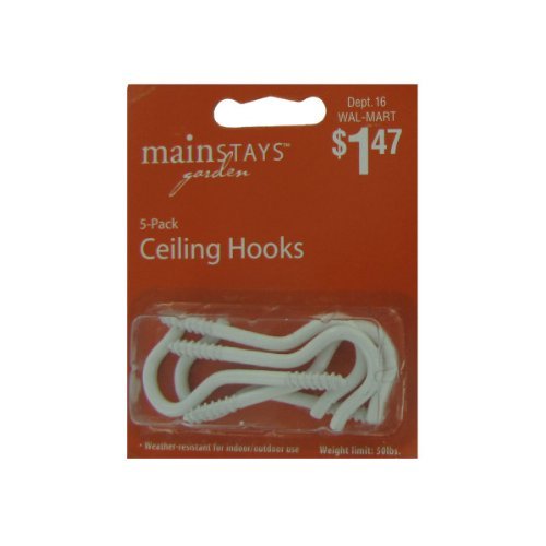 Ceiling hooks, pack of 5