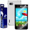 Armorsuit MilitaryShield White Carbon Fiber Skin Wrap Film + HD Clear Screen Protector for LG Optimus F3 (MS659) - Anti-Bubble Film view 1