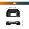 uxcell Camera Eyecup, Rubber Eye Cup Eyepiece Viewfinder Protector for EB Replacement for EOS 60Da 6D 5DII 60D 50D 5D 40D 30D, 1pcs Black view 4
