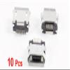 uxcell 10 Pcs Micro USB Type B Female Socket 180 Degree 5-Pin SMT Soldering Jack view 2